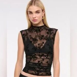 Abercrombie & Fitch Black Lace Blouse